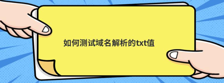 如何测试域名解析的txt值
